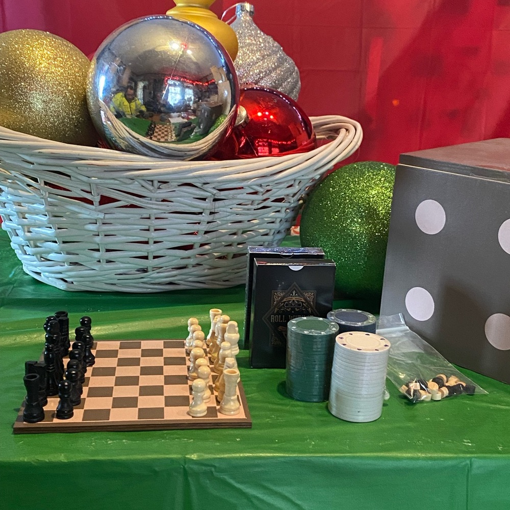 game wooden dice cube five games in one